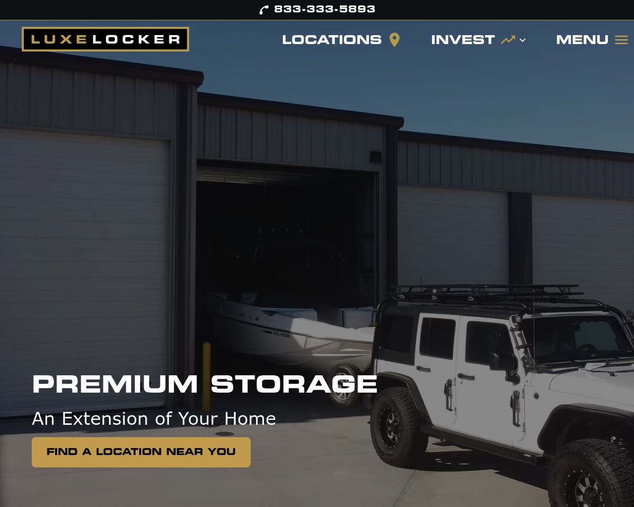 Luxelocker website - Car storage facility in Chandler, AZ